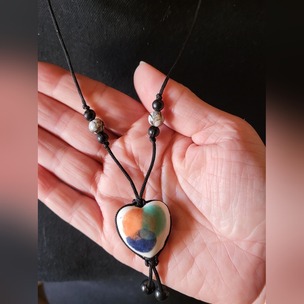 Multicolor Heart Pendant Bracelet‎